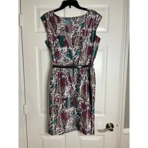 Isabella DeMarco Tahari Levine Women’s 12 Art to Wear Patchwork Floral Dress